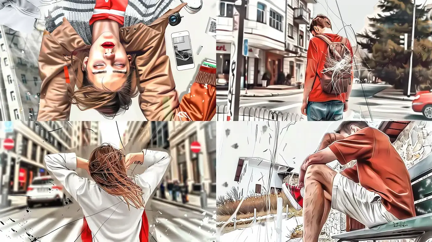 Contemporary Urban Artistic Expression with a Nostalgic Twist - Midjourney sref style