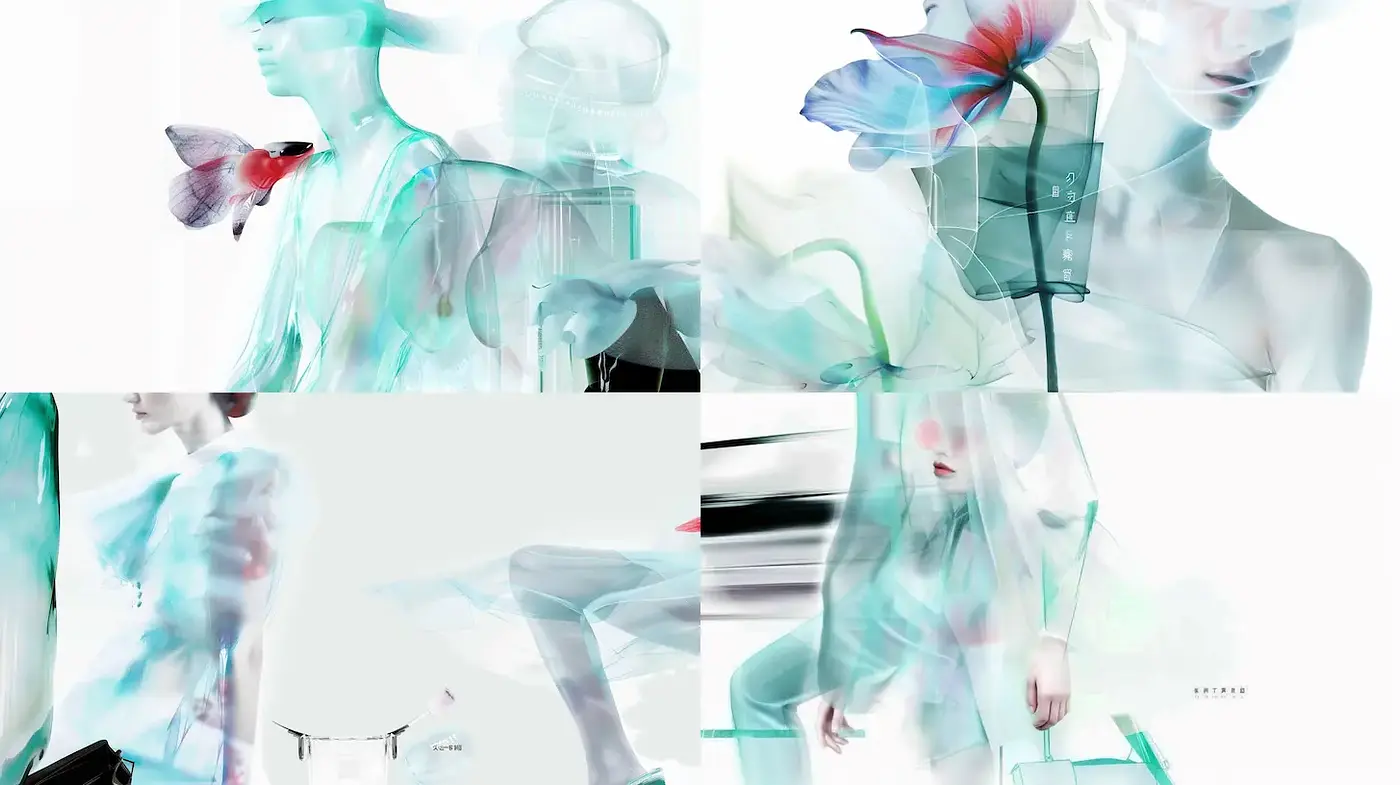 Translucent and Ethereal Abstracts with a Touch of Futurism - Midjourney sref style