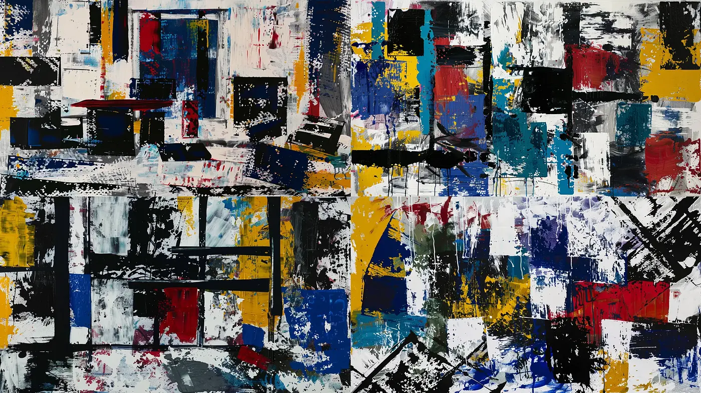 Abstract Expressionist Fusion with a Modern Dynamic Flair - Midjourney sref style