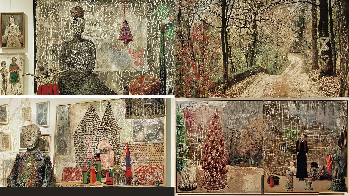 Whimsical Tapestry of Textures and Earthen Hues - Midjourney sref style