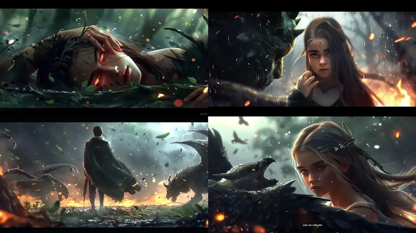 Epic fantasy artwork with a touch of realism and dramatic lighting - Midjourney sref style
