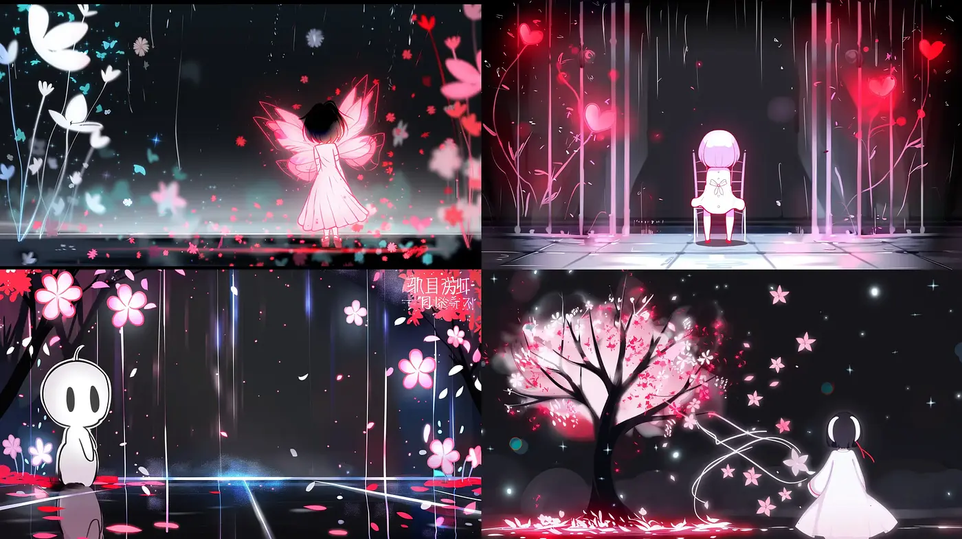Ethereal Neon Blossom Dreamscape - Midjourney sref style