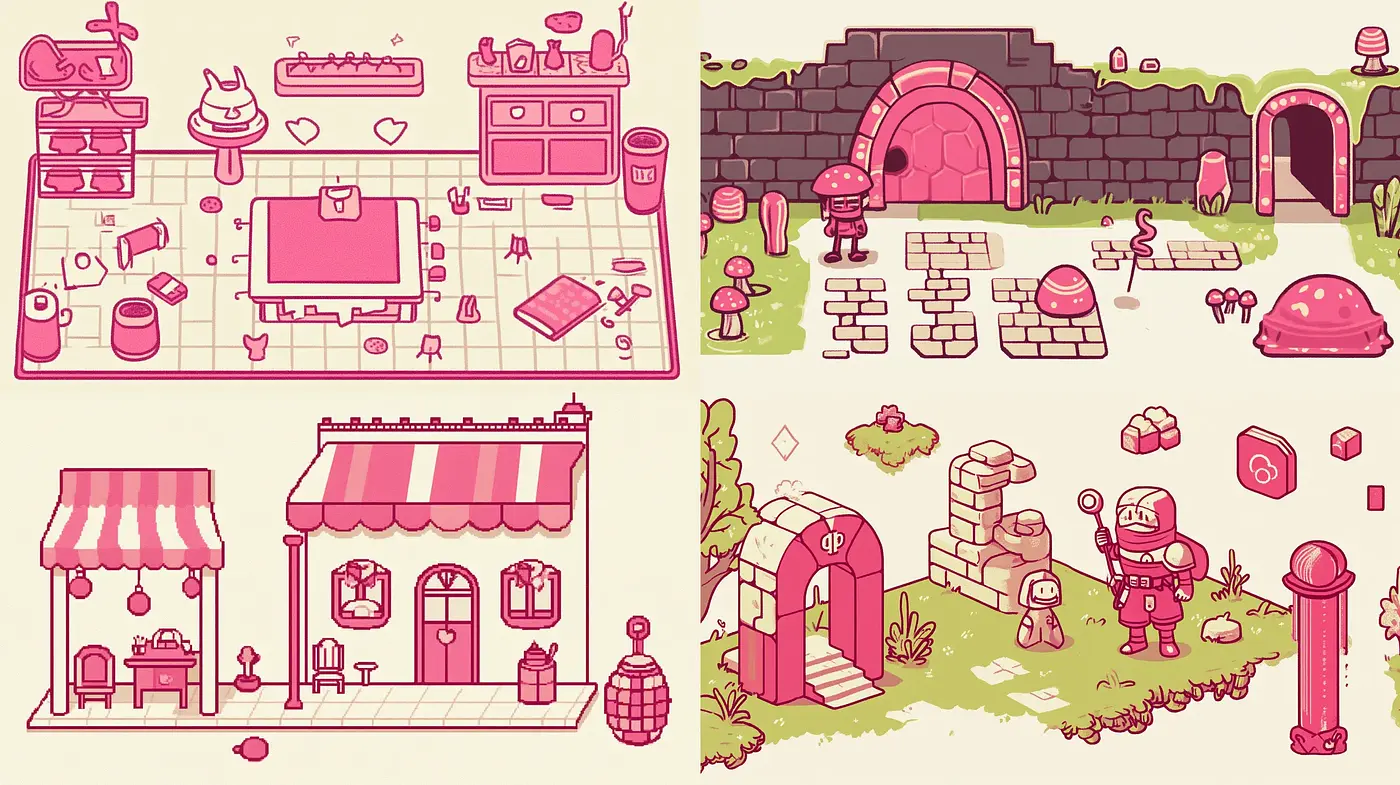 Monochrome Whimsy: A Stylized Homage to Simplistic Serenity - Midjourney sref style