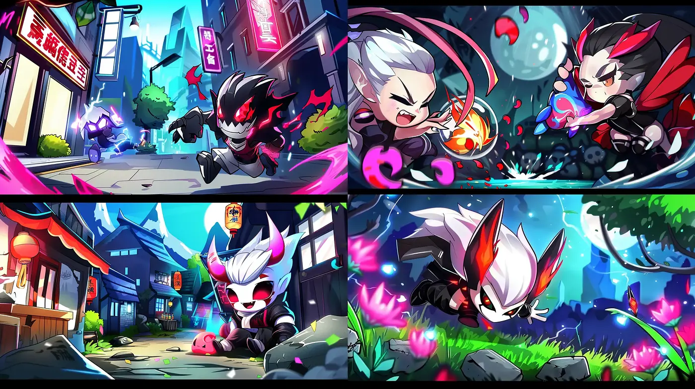 Vibrant Anime-inspired Digital Artwork with Expressive Characters - Midjourney sref style