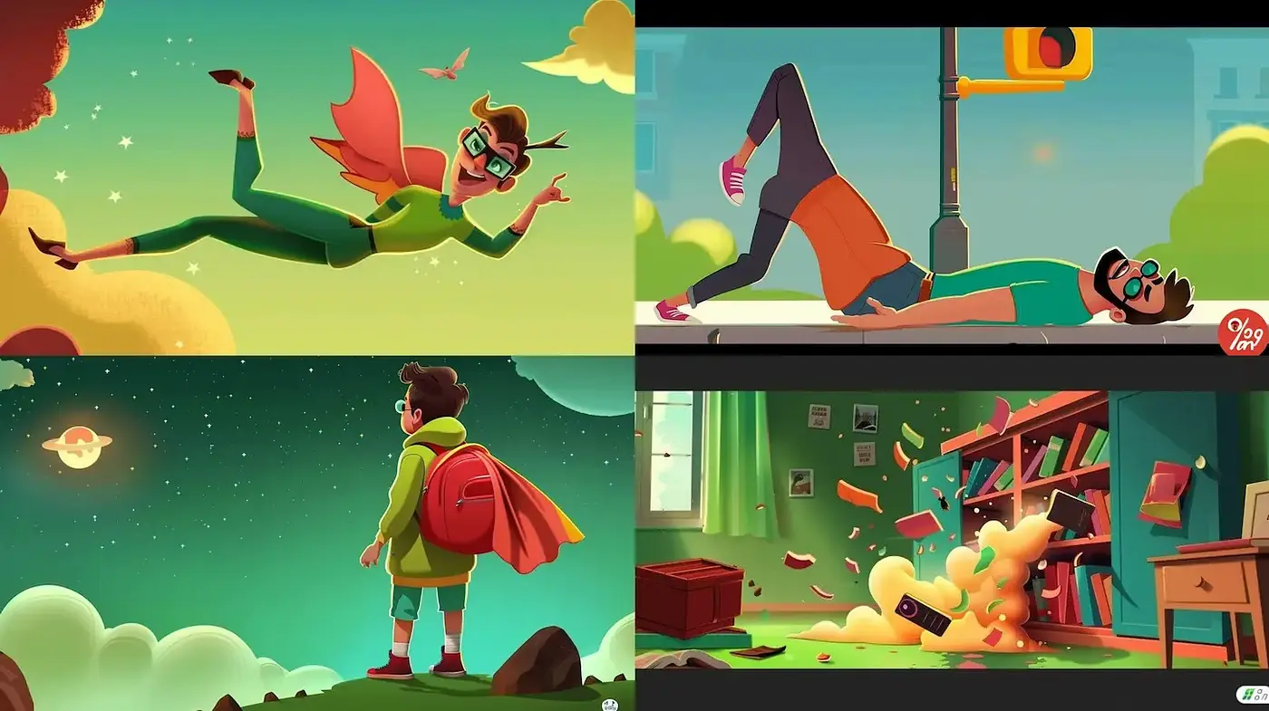 Vibrant and Playful Illustrative Style with Whimsical Elements - Midjourney sref style