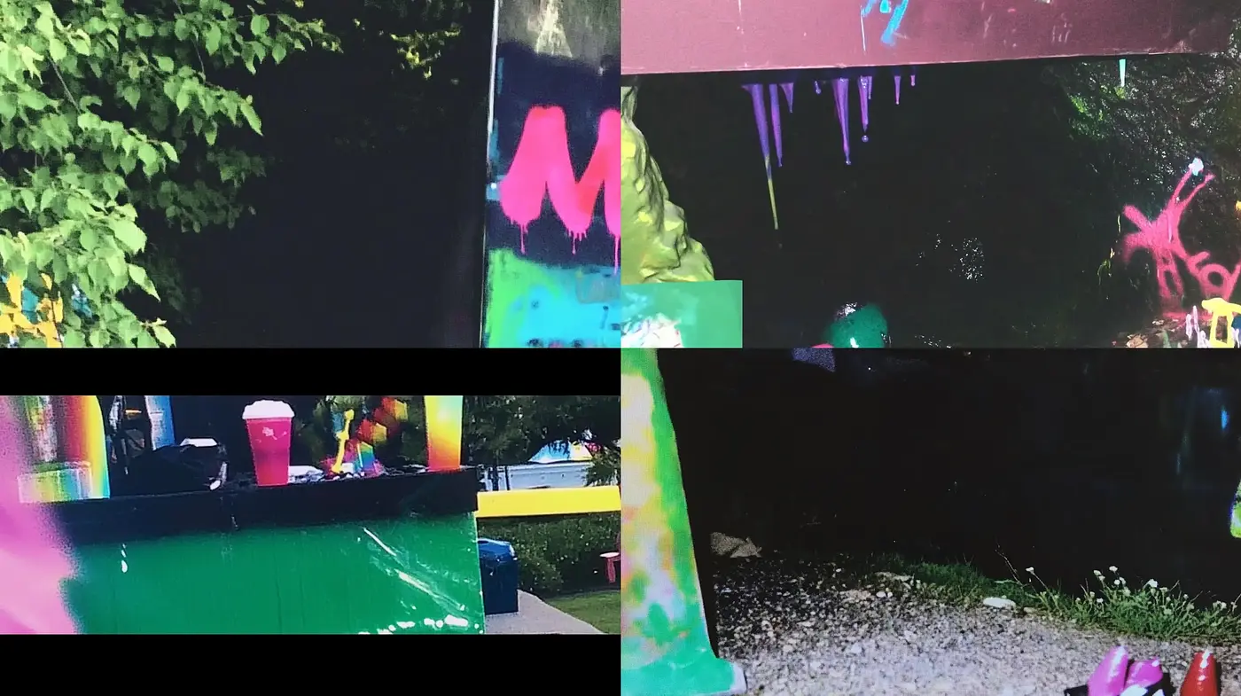 Abstract Expressionist Flair with Vivid Urban Undertones - Midjourney sref style