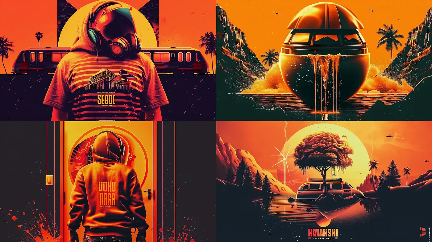 Synthwave Sunset: A Retro-Futuristic Dive into Nostalgic Vistas - Midjourney sref style
