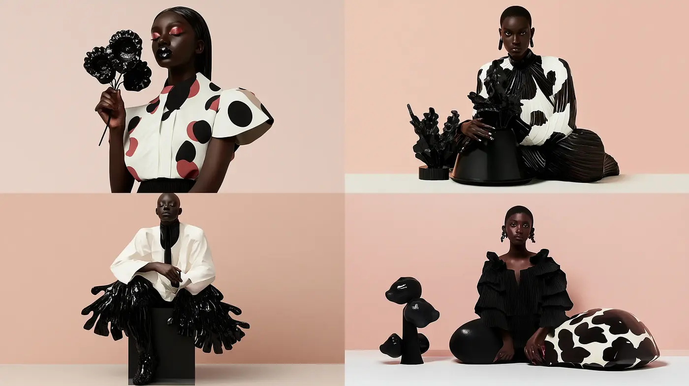 Elegant Monochromatic Minimalism with Surrealistic Touch - Midjourney sref style