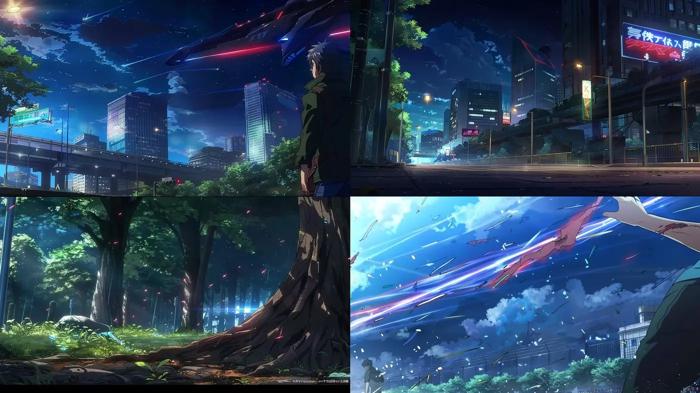 Futuristic Luminance: A Homage to Cyberpunk Aesthetics and Anime Visions - Midjourney sref style