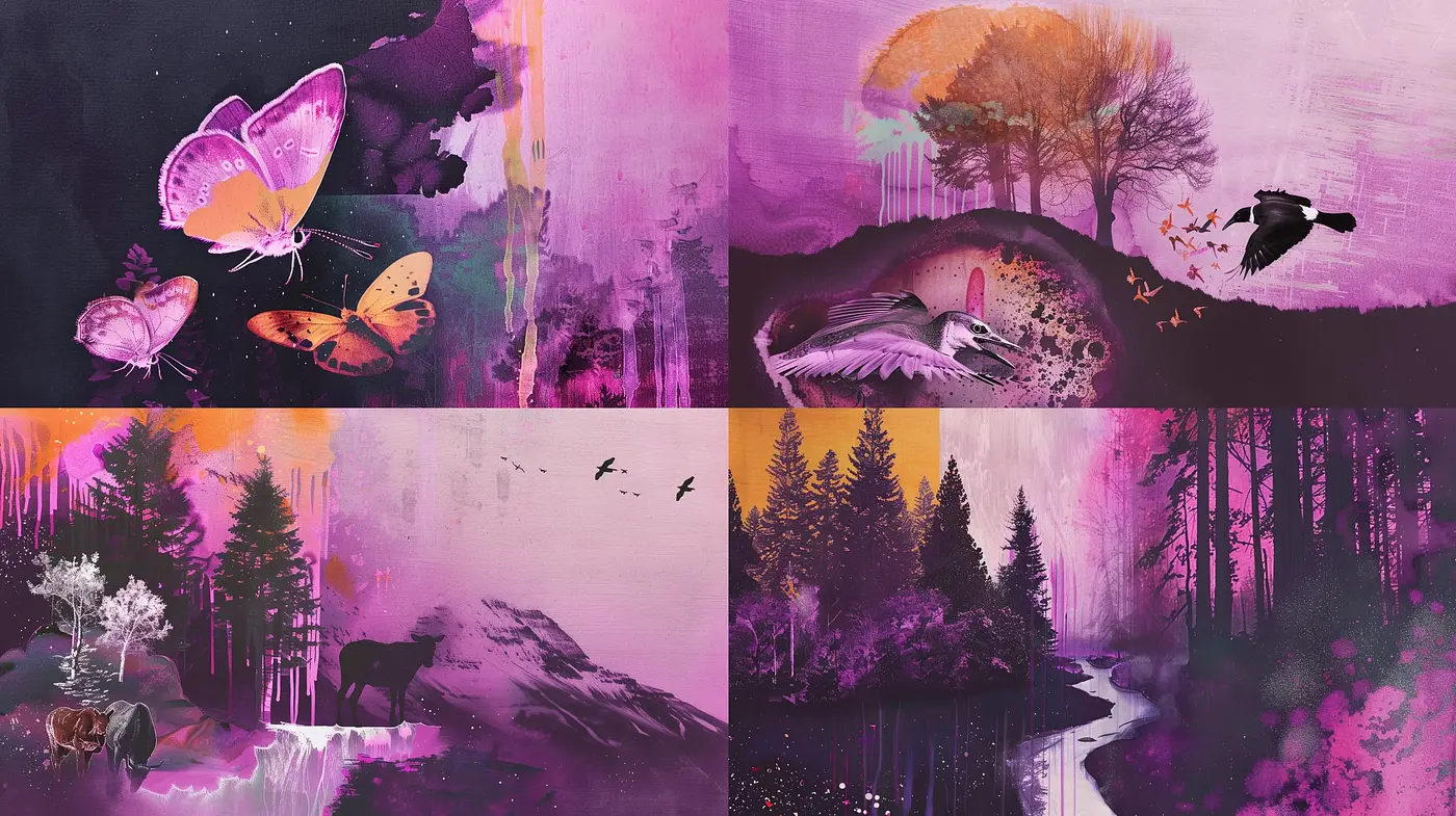 Ethereal Twilight in Brushstroke Harmony - Midjourney sref style
