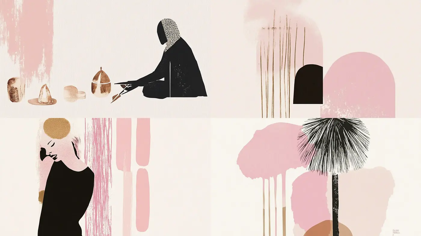 Abstract Minimalism with a Modernist Touch in Pastel Tones - Midjourney sref style