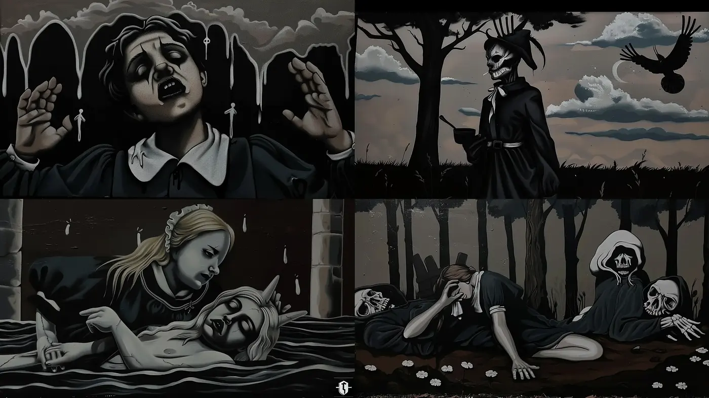 Gothic Macabre: A Consistent Vision of Dark Artistry - Midjourney sref style