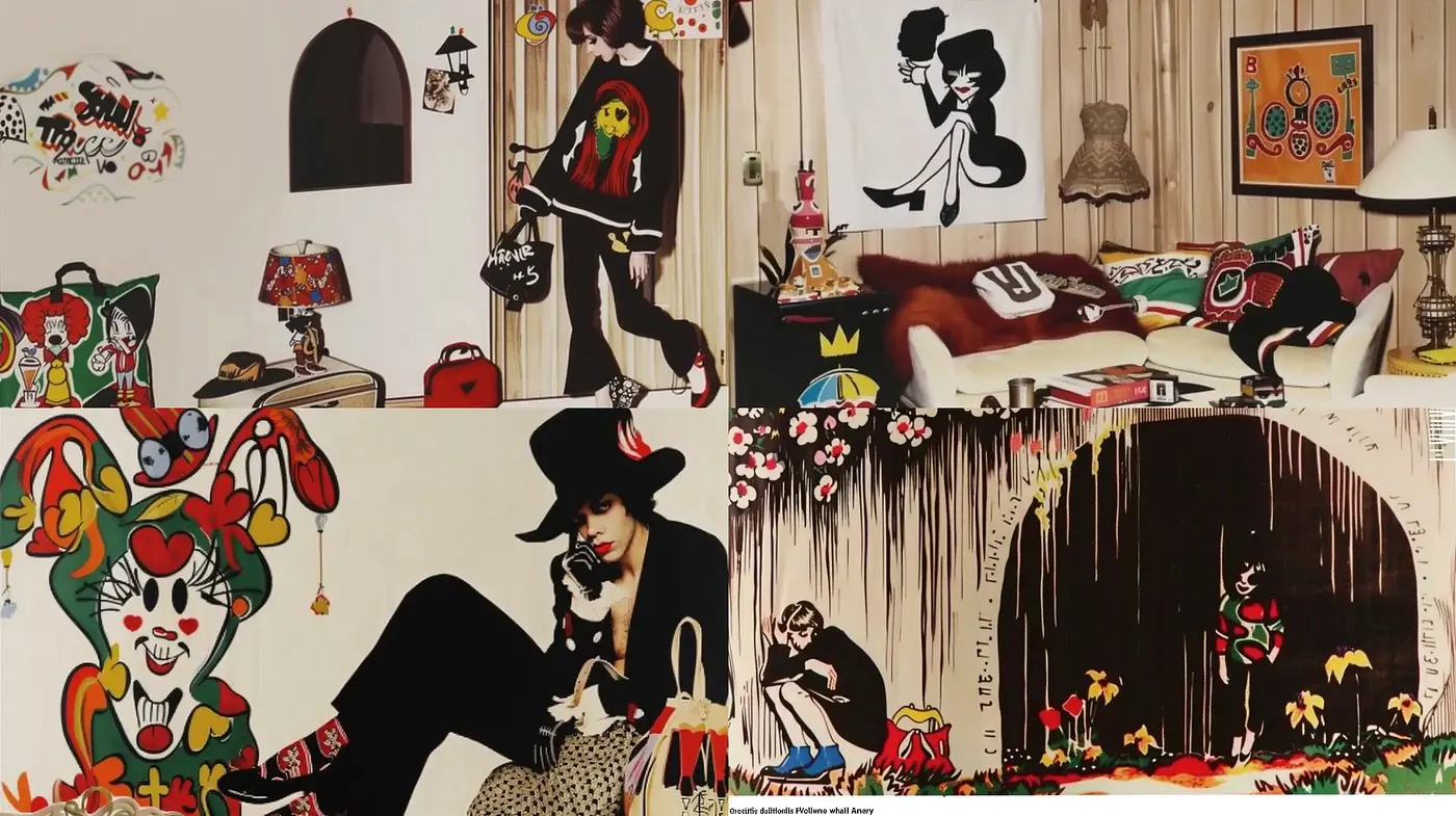 Whimsical Retro Collage Inspired by Pop Art Sensibilities - Midjourney sref style