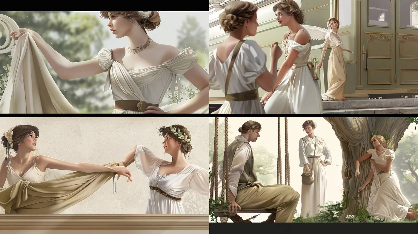 Ethereal Neoclassical Dreamscapes in Soft Pastel Hues - Midjourney sref style