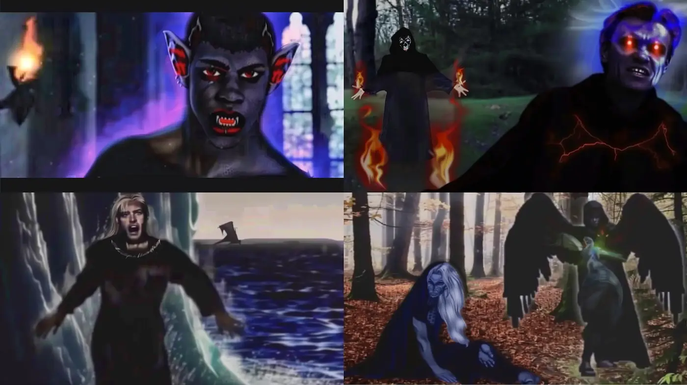 Gothic Fantasy: A Dark and Intense Stylized Tableau - Midjourney sref style