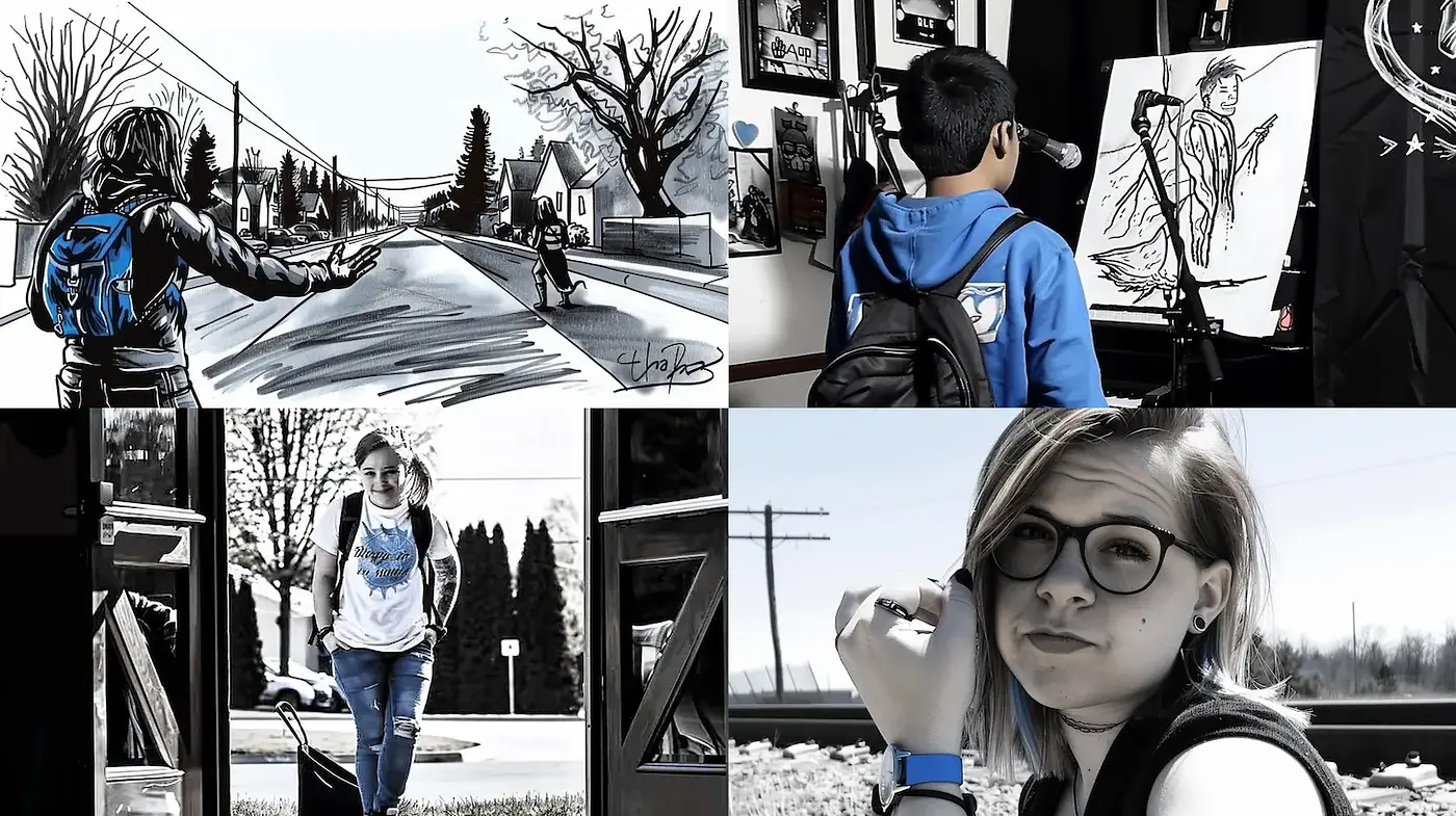 Artistic Exploration of Youthful Moments with a Touch of Whimsy - Midjourney sref style