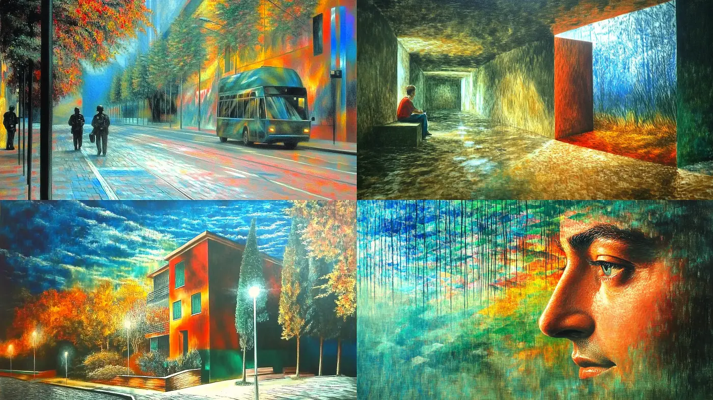 Luminous Hues of Dreamlike Impressions - Midjourney sref style