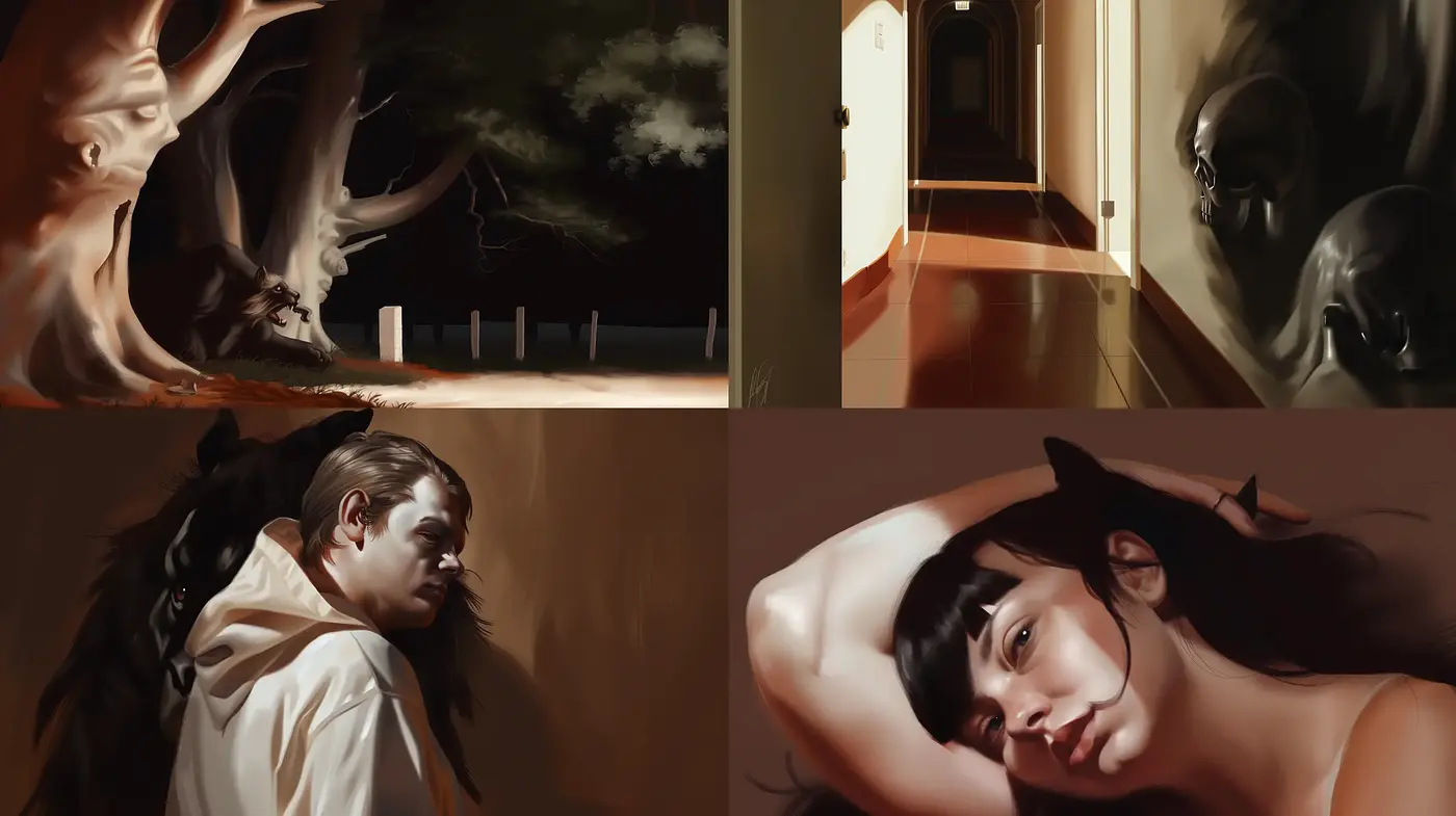 Chiaroscuro Refined Realism with a Contemporary Dark Undertone - Midjourney sref style