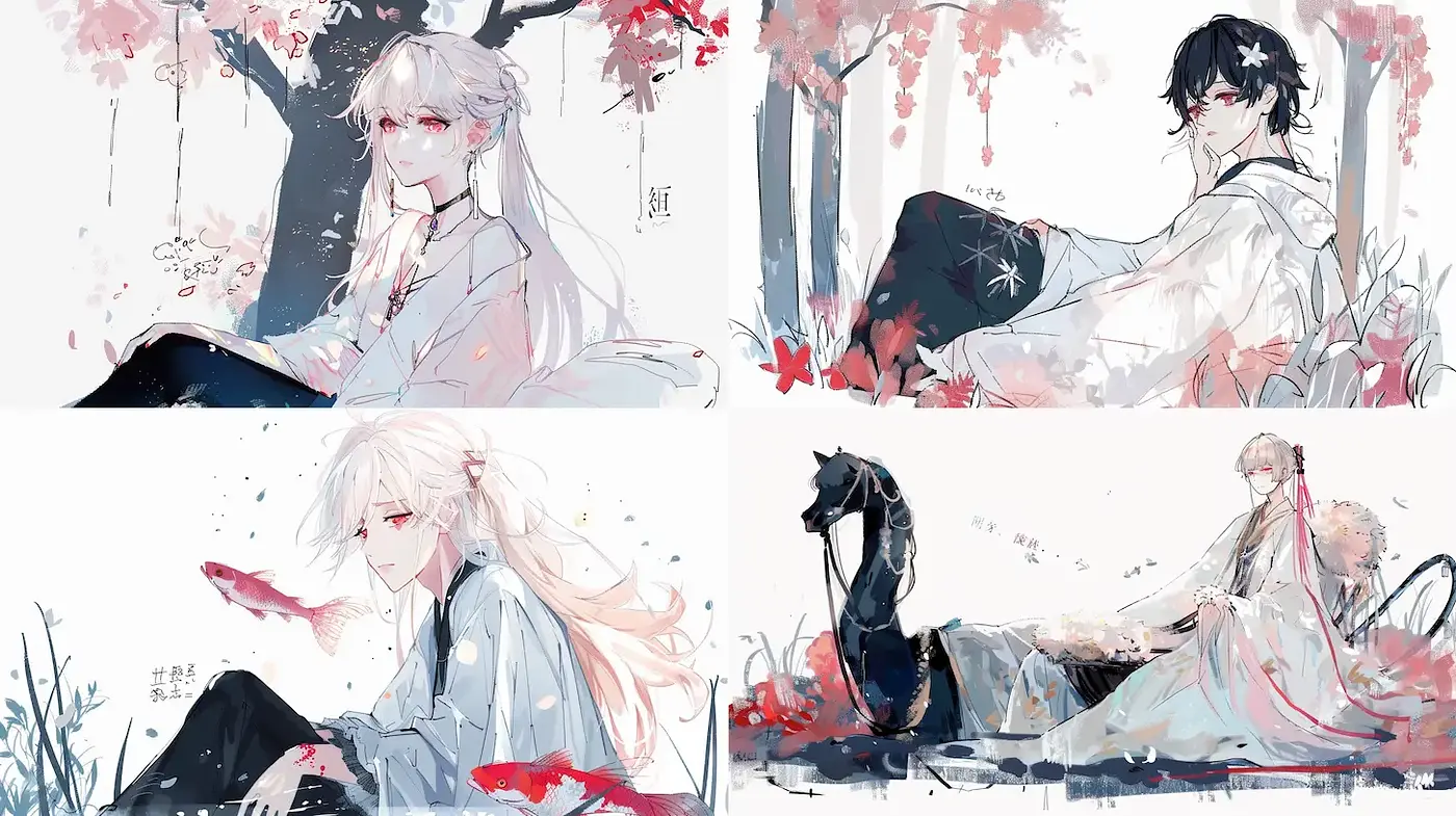 Serene and Ethereal Aesthetic with Fluid Brushwork - Midjourney sref style