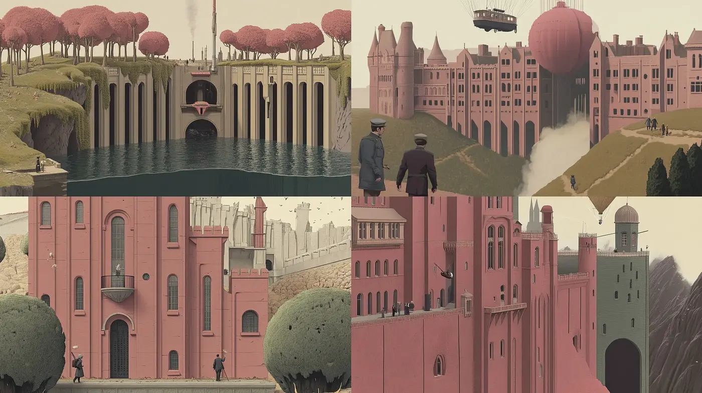 Muted Elegance in Surrealist Architectural Dreams - Midjourney sref style