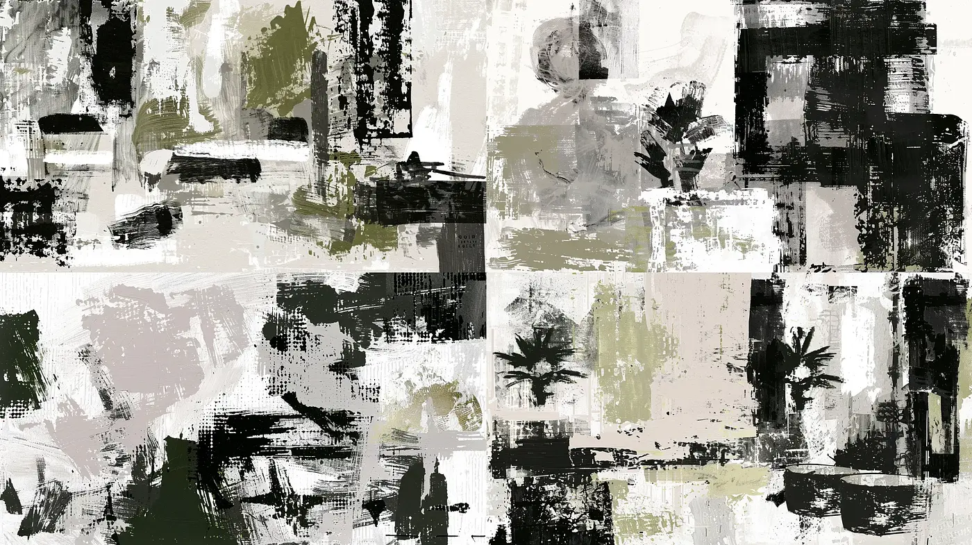 Urban Abstraction: Muted Hues and Expressive Brushwork - Midjourney sref style