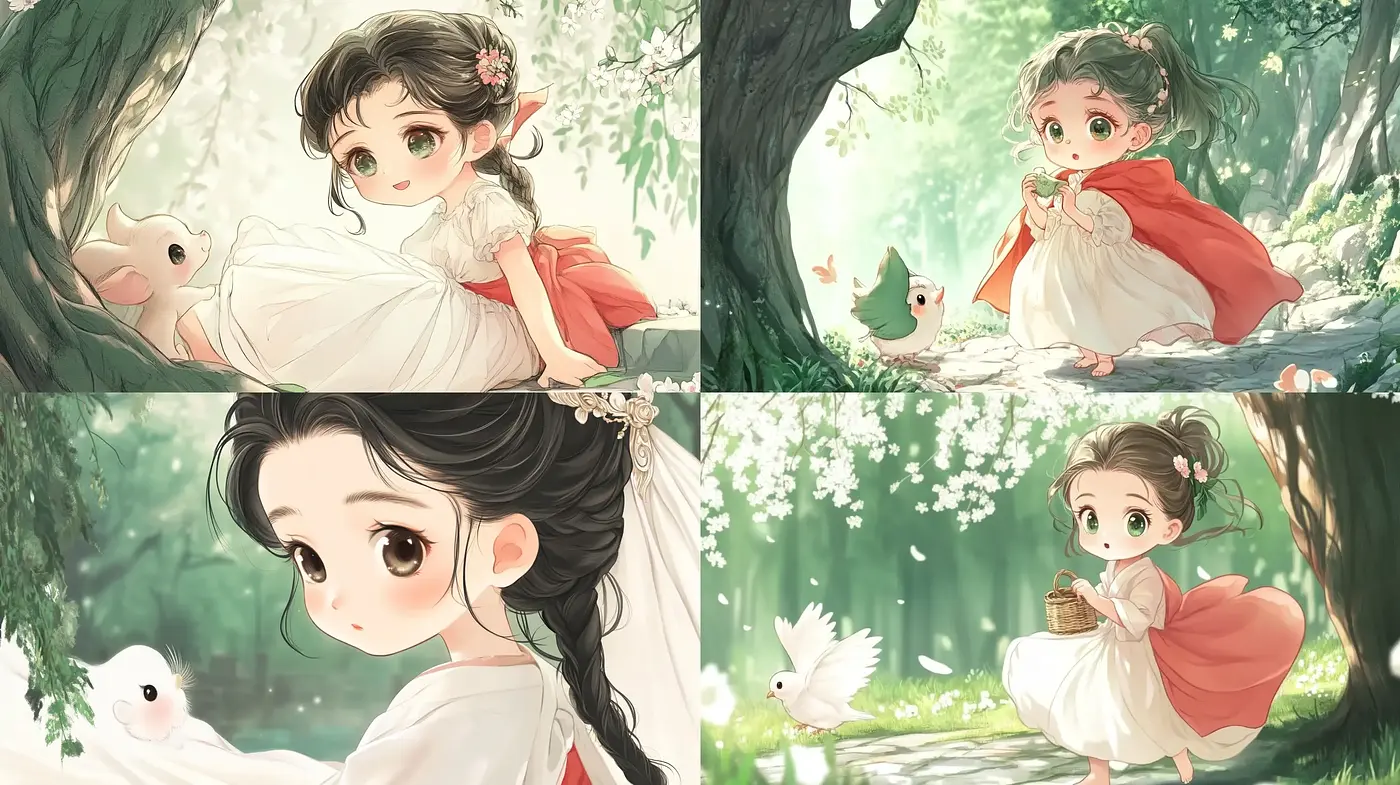 Enchanted Whimsical Anime-Inspired Natural Scenes - Midjourney sref style
