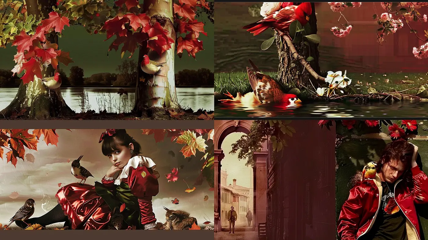 Autumnal Hues and Romantic Realism: A Cohesive Blend of Warm Tones and Detailed Textures - Midjourney sref style