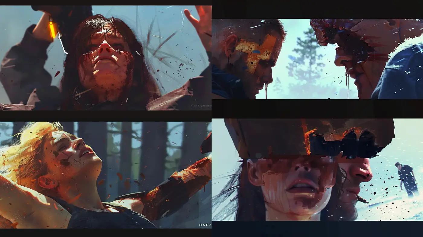 Cinematic Tableau of Stylized Desolation - Midjourney sref style