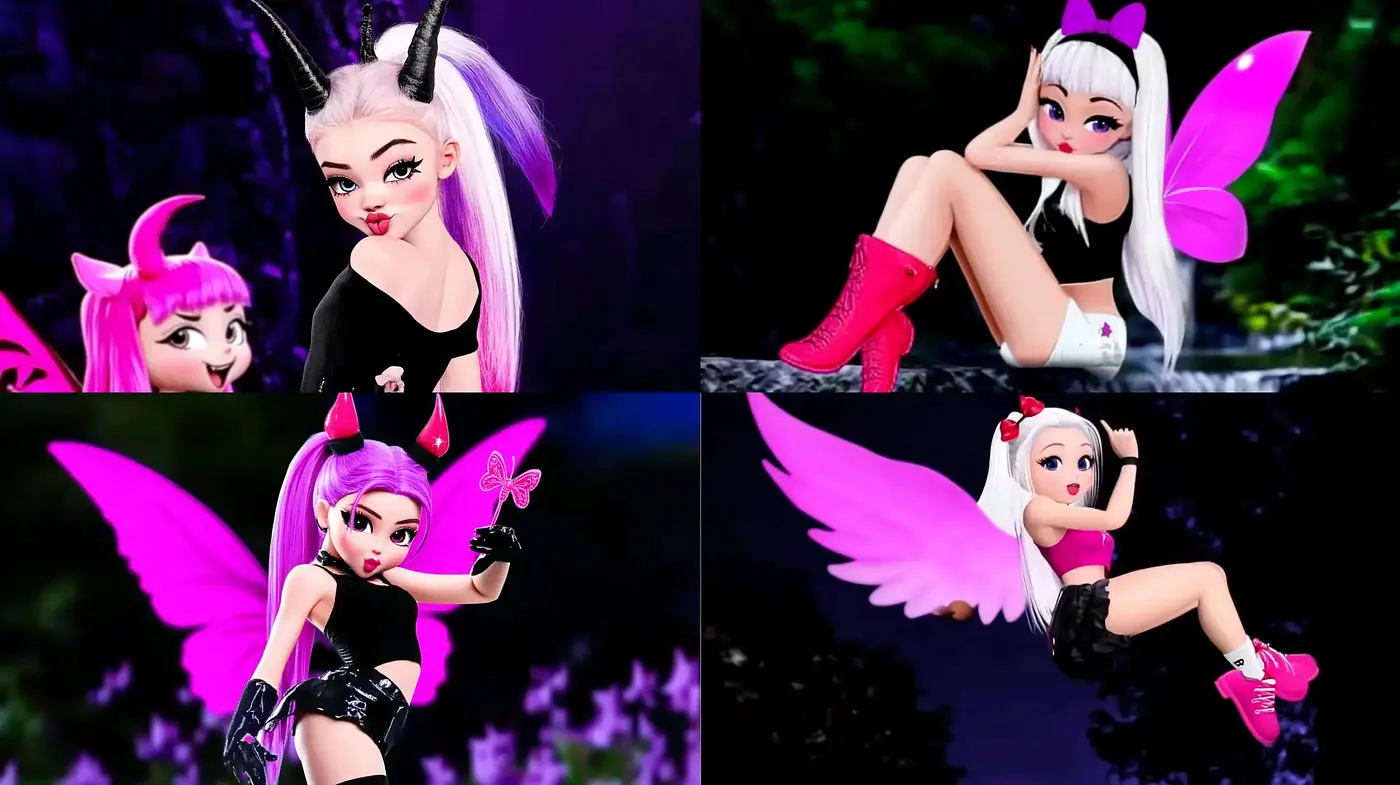 Enchanted Digital Fairies: A Fusion of Vibrant Anime-Style Fantasy - Midjourney sref style