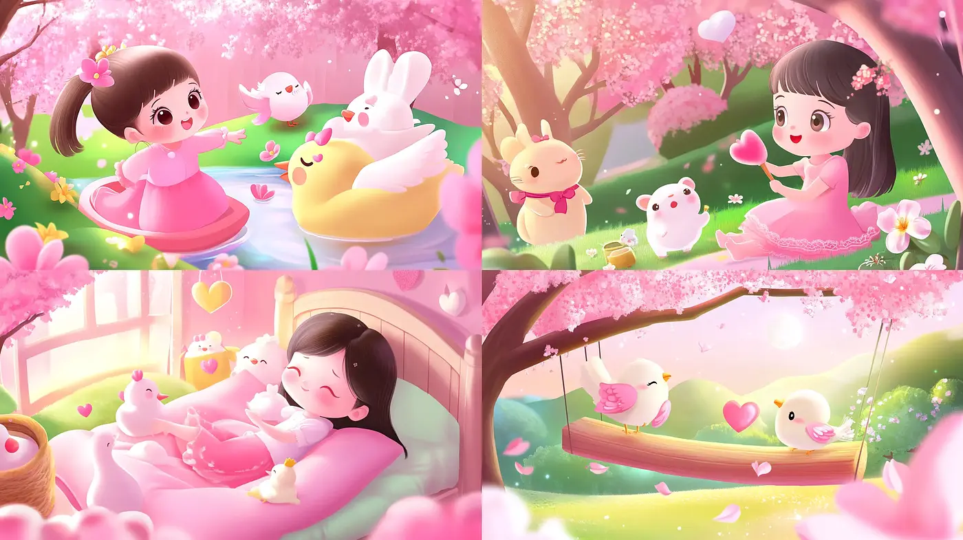 Enchanting Pastel Dreamscape with Anime and Fantasy Influences - Midjourney sref style