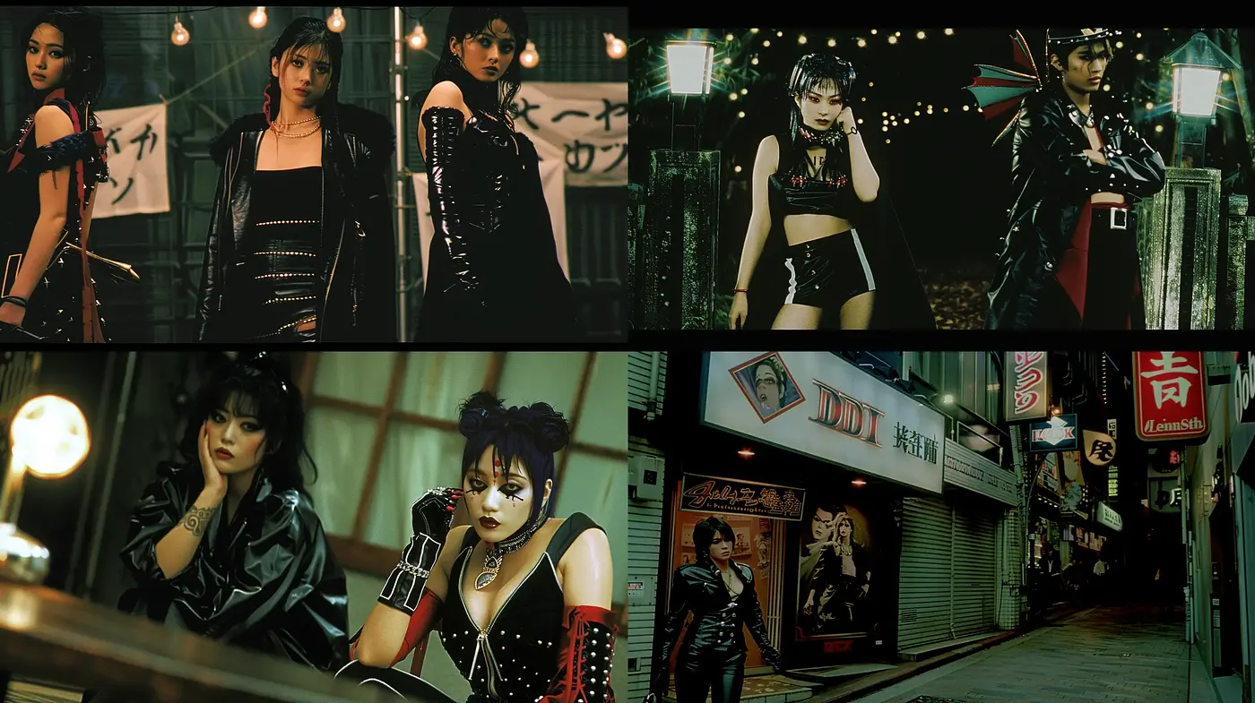 Neo-Tokyo Nightlife: A Cyberpunk Vision with Neo-noir Overtones - Midjourney sref style