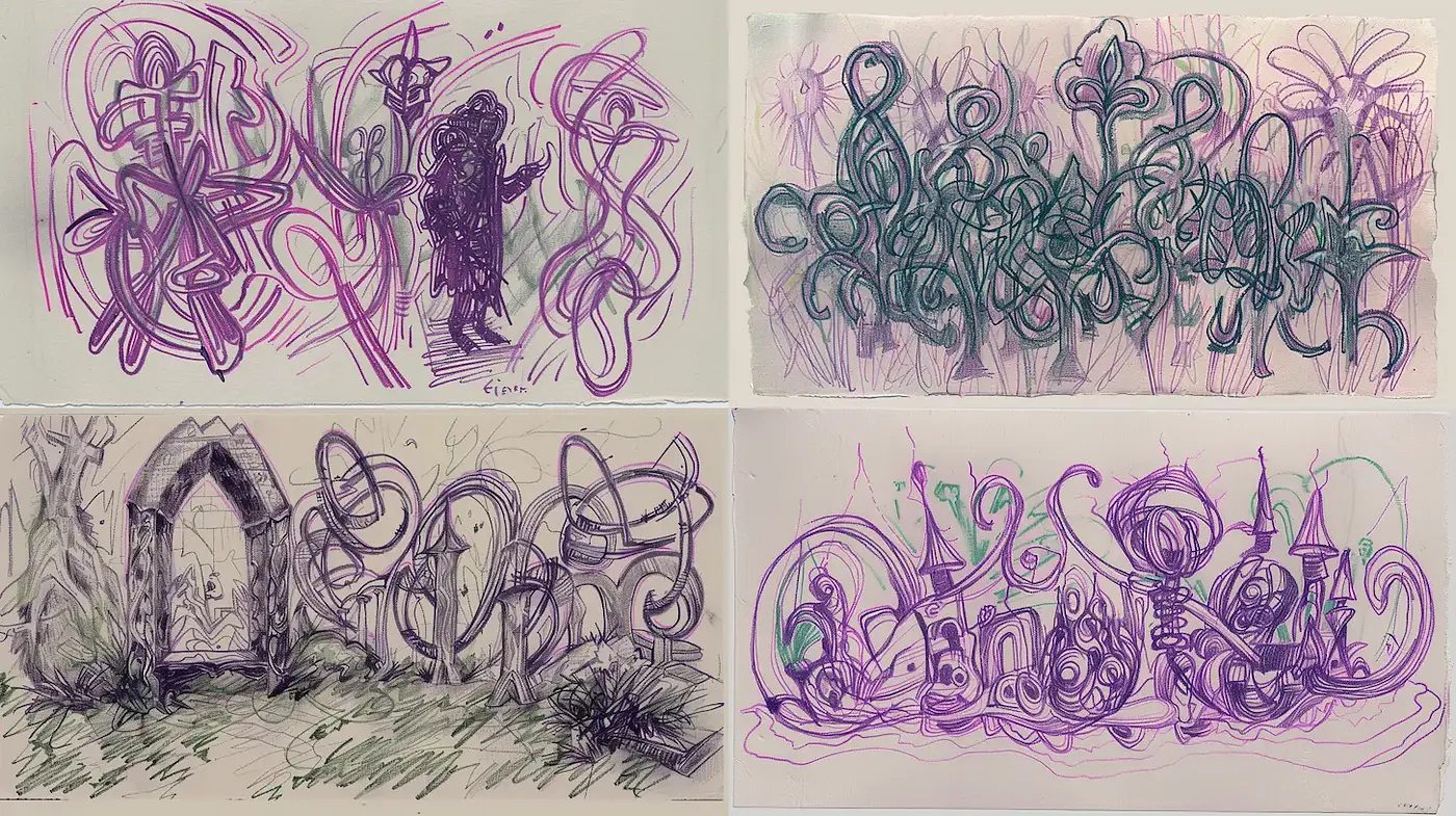 Intricate and Fluid Artistry with Organic Elements - Midjourney sref style