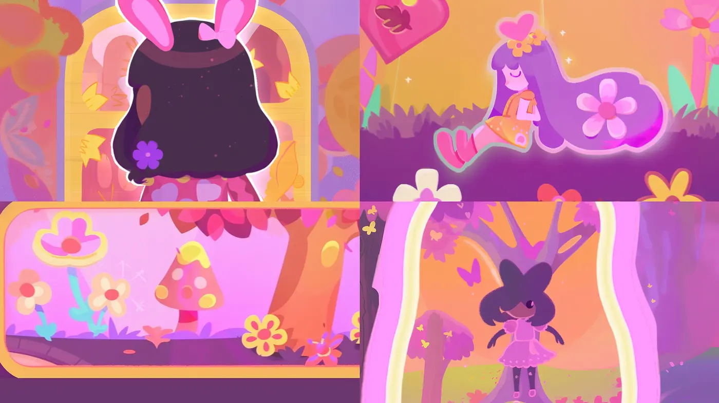 Whimsical Pastel Dreamscape: A Consistent Fusion of Serene and Playful Visual Elements - Midjourney sref style