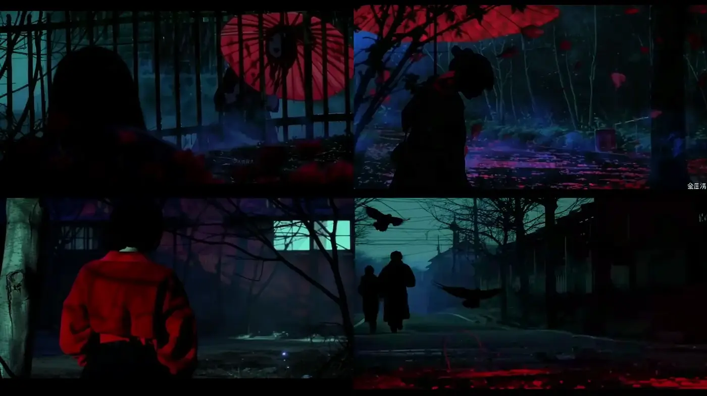 Mysterious and atmospheric narrative with cinematic qualities - Midjourney sref style