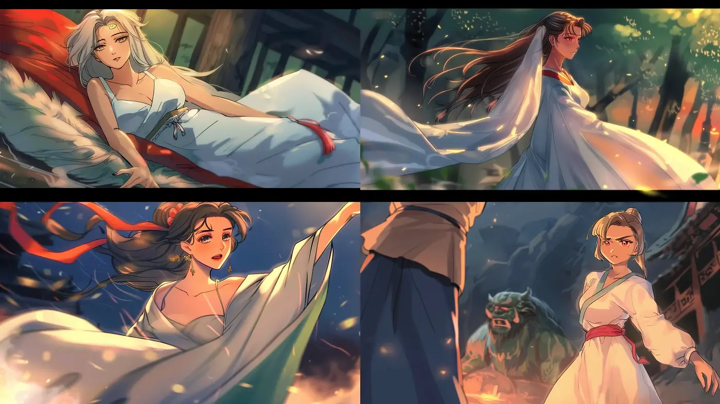Dynamic Anime-Inspired Cinematic Illustrations - Midjourney sref style