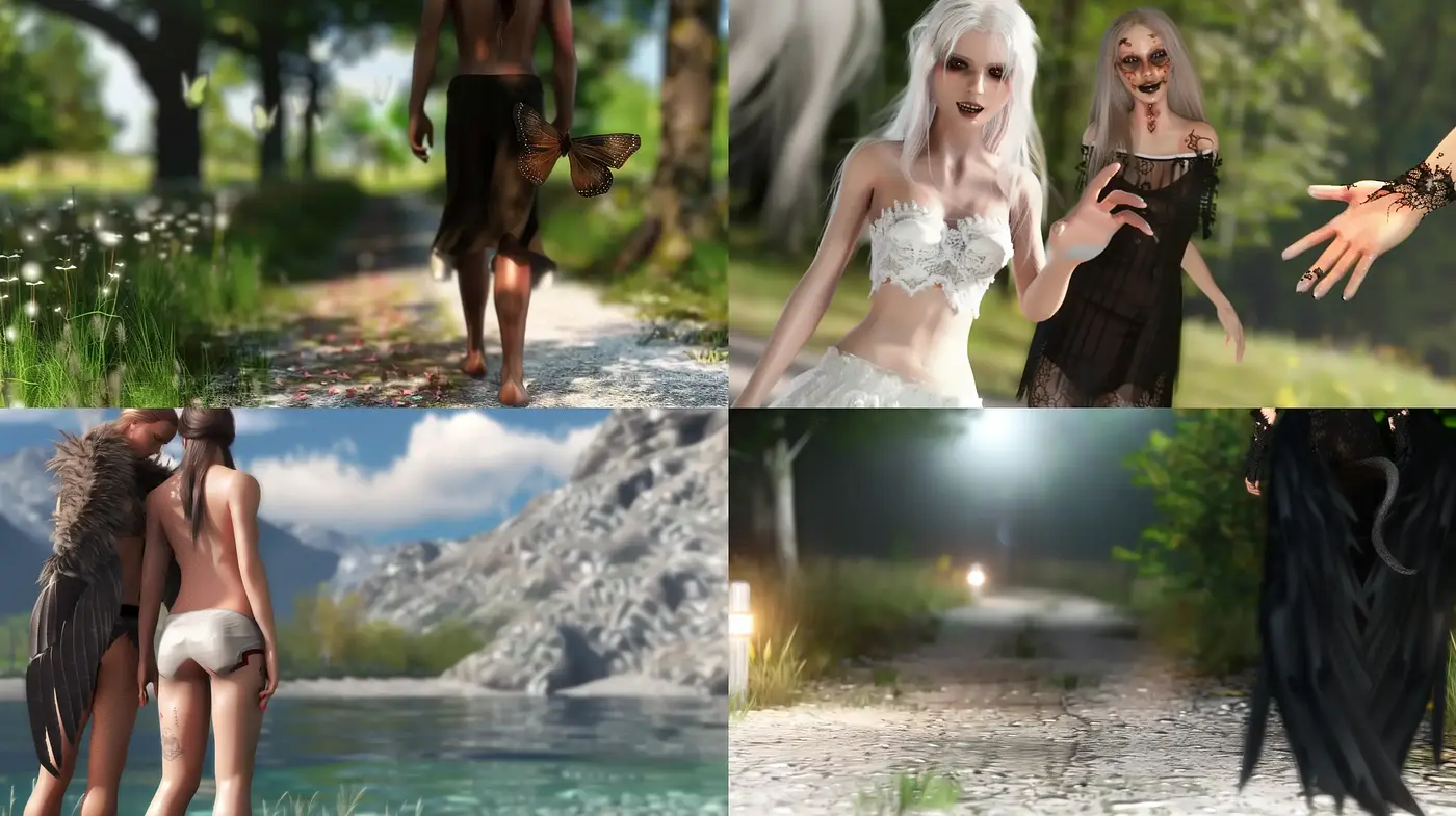 Ethereal Enchantment in Lush and Mysterious Settings - Midjourney sref style