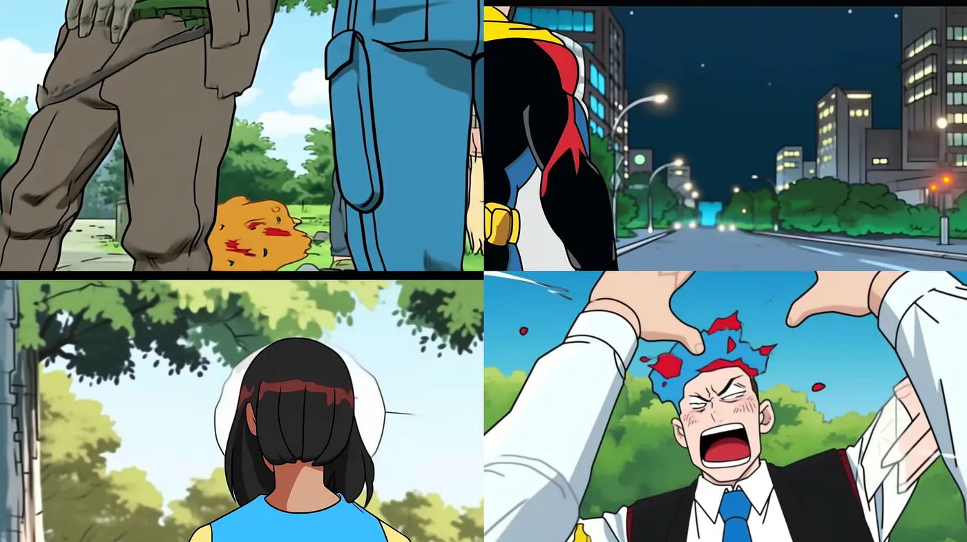Consistent Anime-inspired Vivid Storyboard Essence - Midjourney sref style