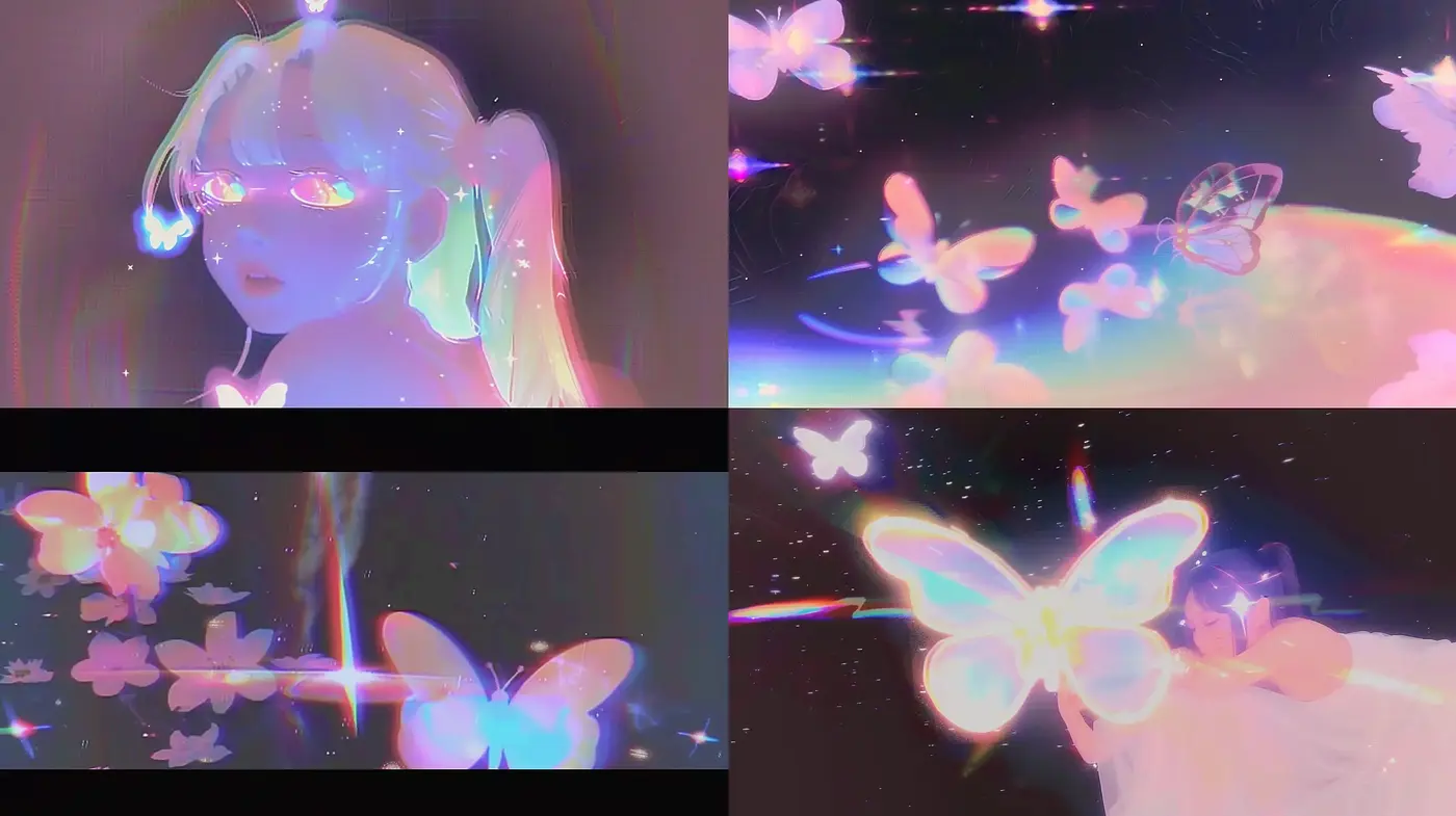 Ethereal Glow of Neon Dreamscape - Midjourney sref style