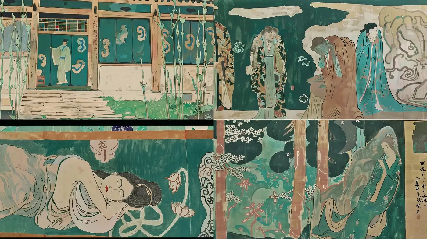 Ephemeral Edo-era Illustrations with Ethereal Hues - Midjourney sref style