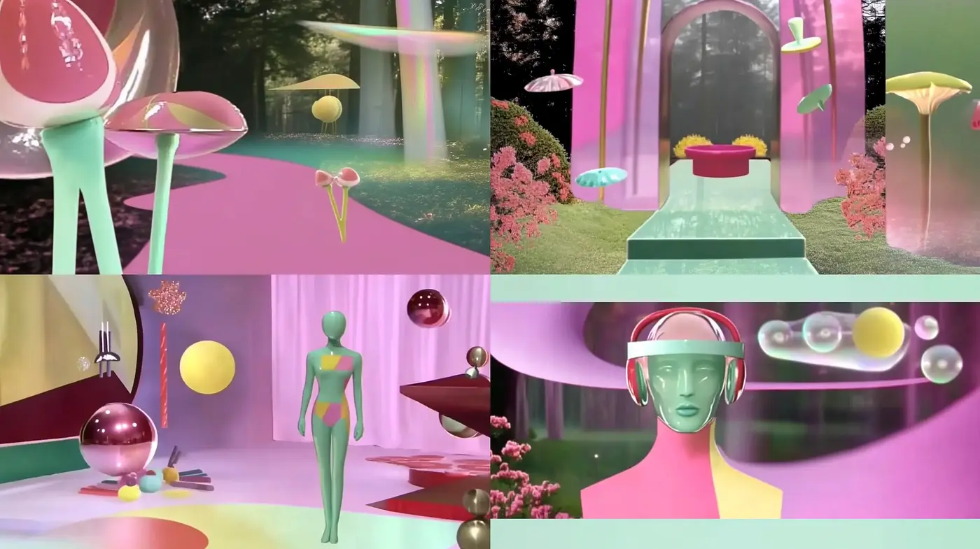 Surreal Pastel Dreamscape: A Fusion of Contemporary Digital Artistry and Retrofuturistic Influence - Midjourney sref style