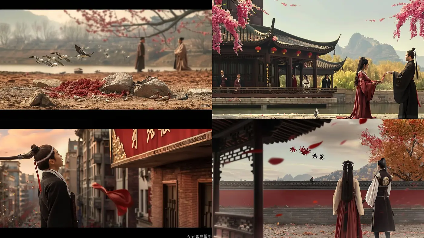 Autumnal Elegance in Cinematic Serenity: A Consistent Color Story - Midjourney sref style