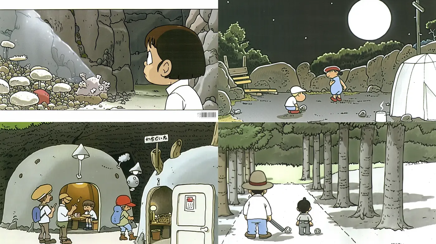Whimsical Storybook Illustration with a Ghibli-like Warmth and Detail - Midjourney sref style
