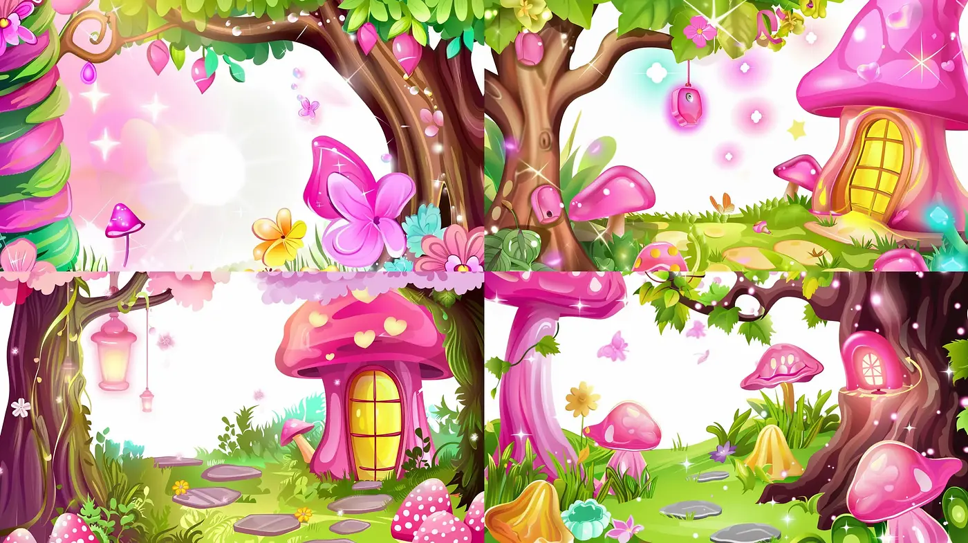 Enchanted Whimsical Forest Dreamscape - Midjourney sref style