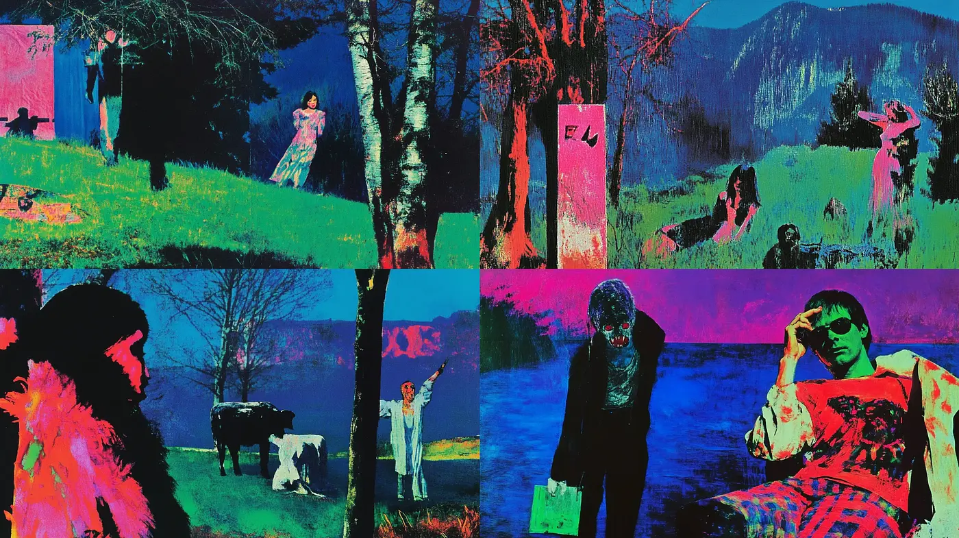 Vibrant Expressionism with a Pop Art Fusion - Midjourney sref style