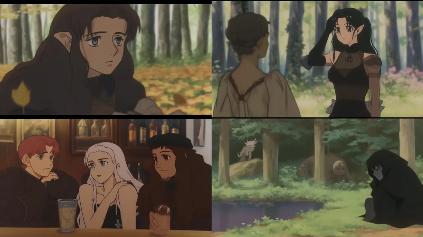 Enchanted Forest Anime Serenity: A Harmonious Blending of Soft Natural Hues and Anime Elegance - Midjourney sref style