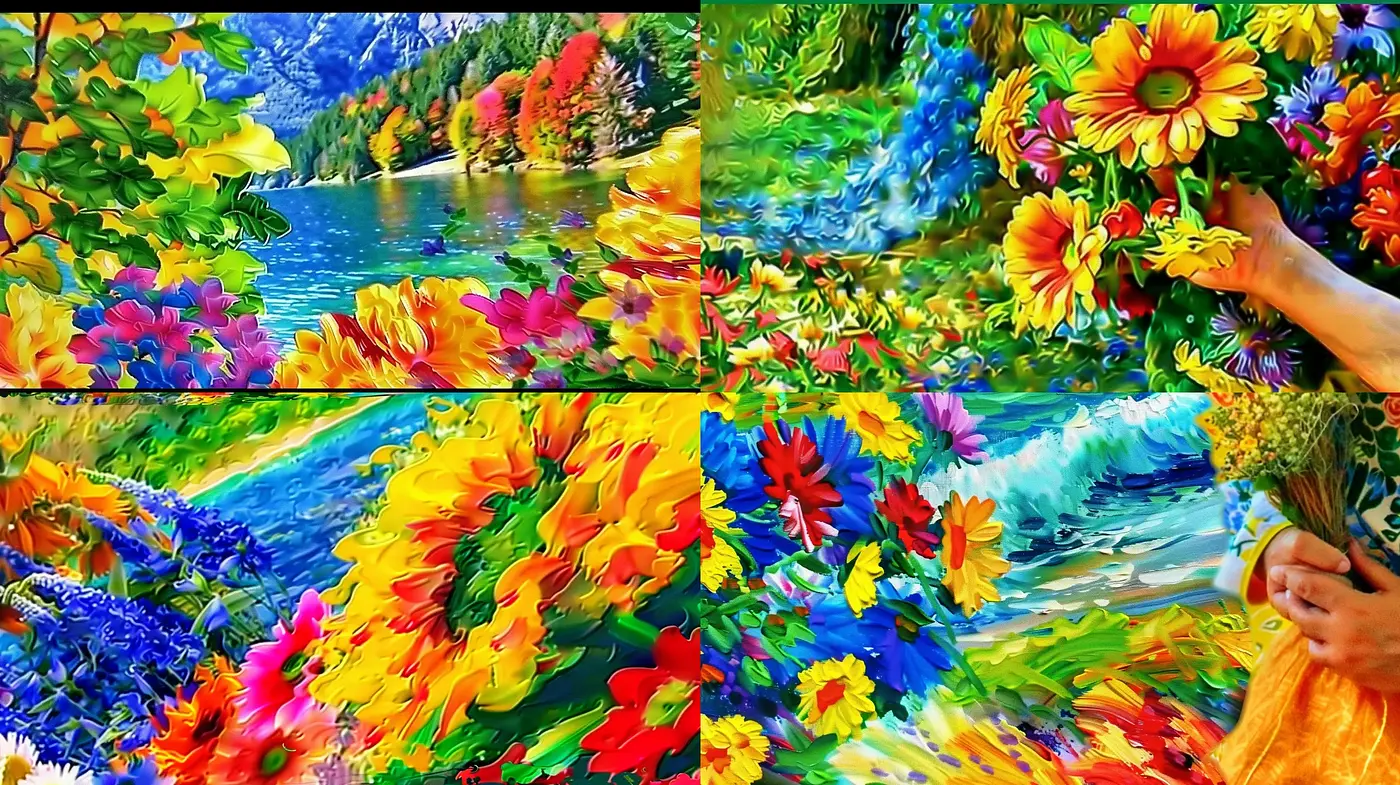 Luminous Impasto Garden: A Vivid Brushstroke Symphony - Midjourney sref style