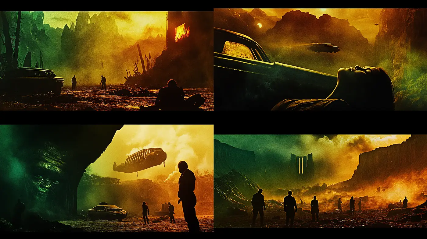 Eerie Dystopian Vistas: An Apocalyptic Atmosphere with Surreal Overtones - Midjourney sref style