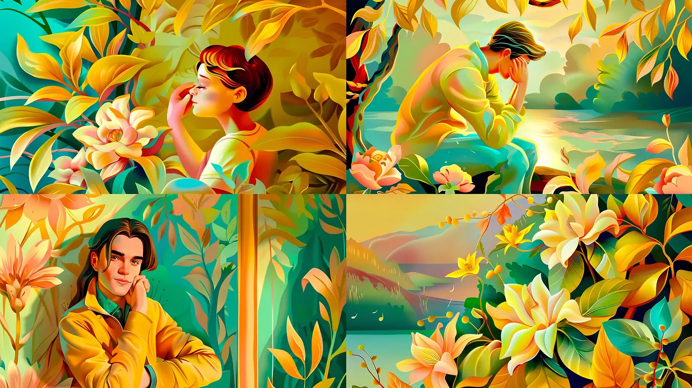 Lush Chromatic Pastoral Dreamscapes - Midjourney sref style