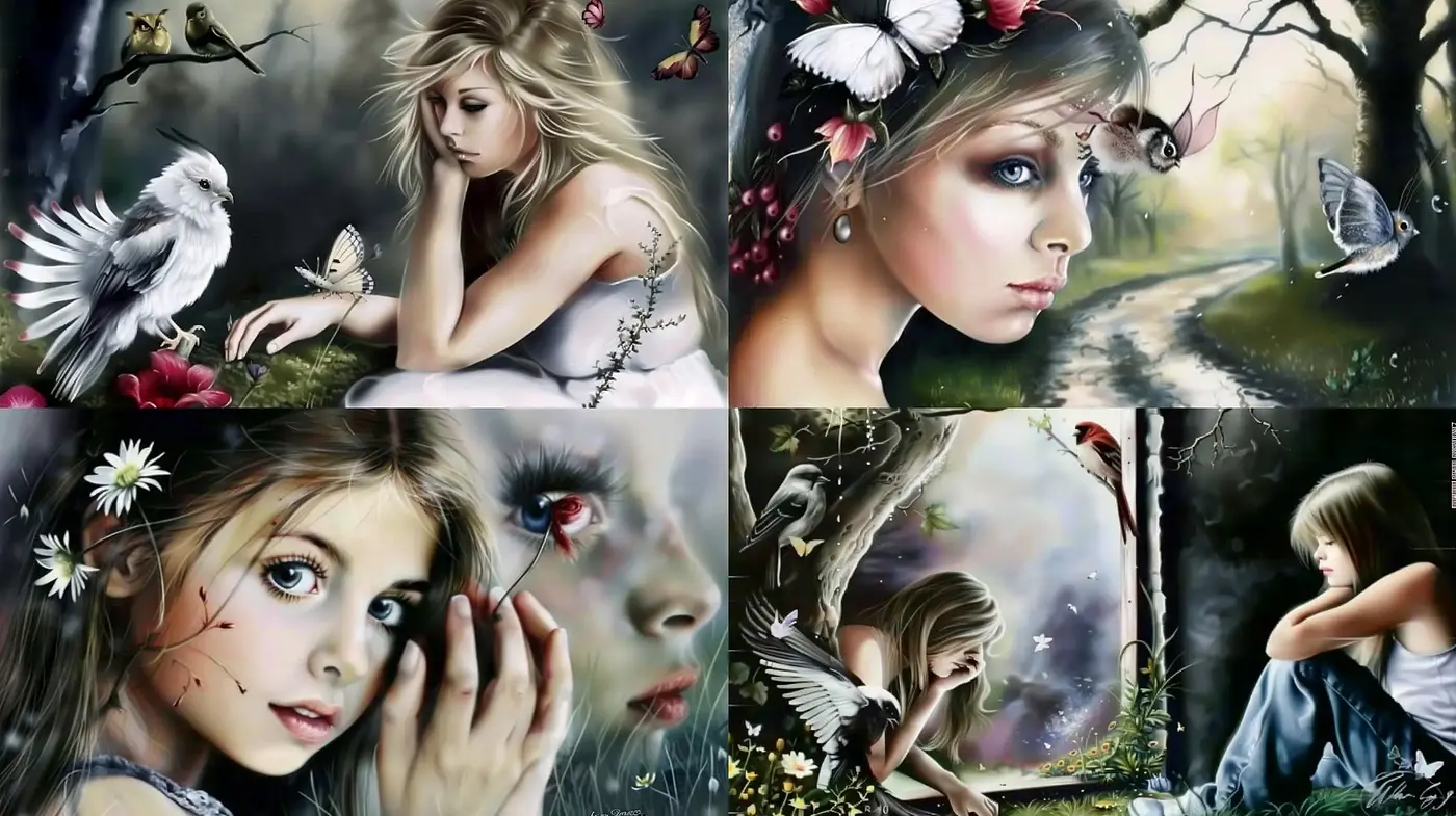 Enchanted Realism and Emotional Evocations in Visual Narratives - Midjourney sref style