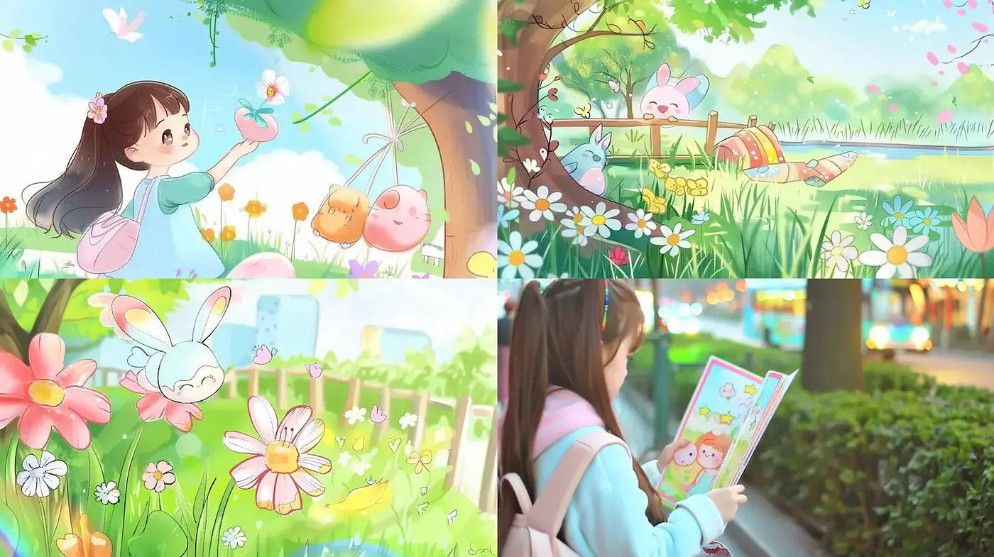 Whimsical and Playful Nature-inspired Illustrations with a Touch of Vintage Charm - Midjourney sref style